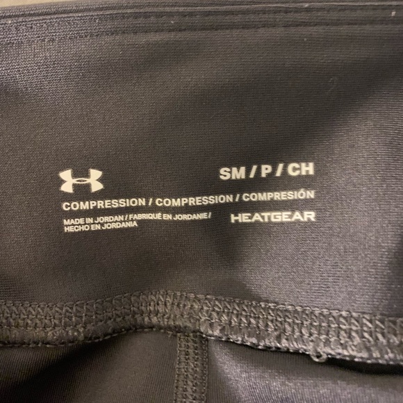 size small under armor black and teal leggings - Picture 2 of 4